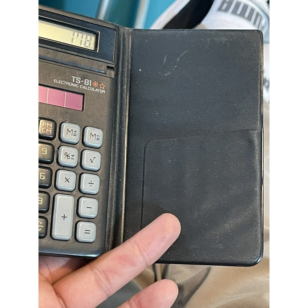 Vintage‎ CANON Tilt Display, Dual Power; Solar or Battery, TS-81 Calculator